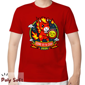 Kaos Gong Xi Fa Chai 2026 – Fire Horse Lucky T-Shirt