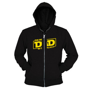 Hoodie Zipper KAOS PAPA THE BEST DAD IN THE GALAXY