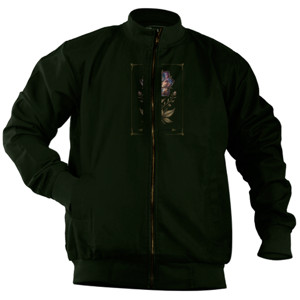 Jaket Bomber Kaos Flower Aesthetic Poly Soft Purple