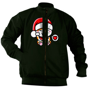 Jaket Bomber Cat Natal