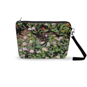 Pouch Trapesium Butterfly and Flowers