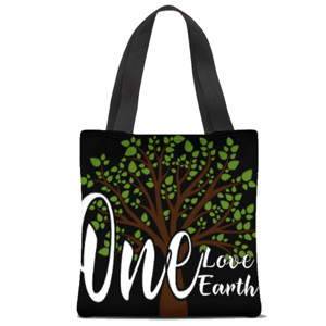 Tas Tote Fullprint One Love One Earth