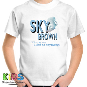 Kaos Sky Brown Little Girl Skateboarder's Quote