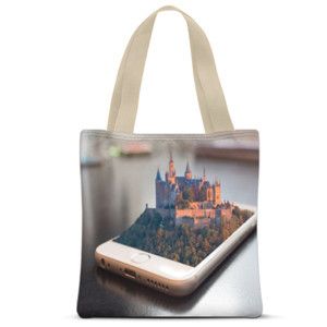 Tas Tote Fullprint Handphone & Castle