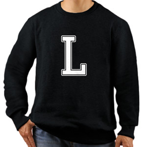 Jaket Sweater Kaos Hitam Huruf L Keren