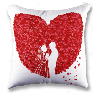 Bantal Love Wedding Silhouette