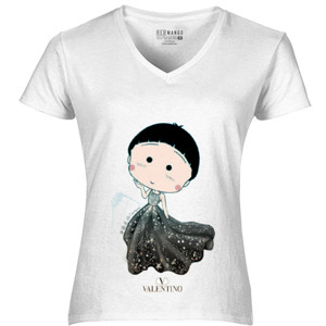 Kaos Cute chibi wearing valention