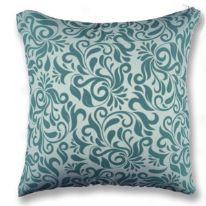 Bantal Pola Damask Hijau Muda
