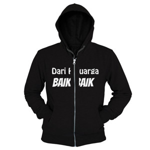 Hoodie Zipper Kaos Dari Keluarga Baik-baik