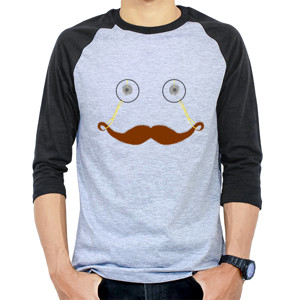 Kaos Raglan Mata dan kumis