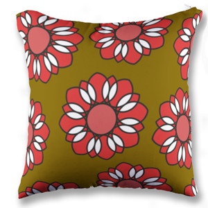 Bantal Bunga Merah (Red Flower)