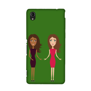 Gadis senang berdua Casing HP