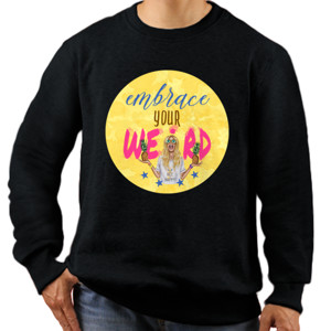 Jaket Sweater Embrace Your Weird, 2 nanas (yellow moon)