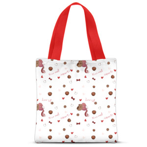 Tas Tote Fullprint Valentine Birds