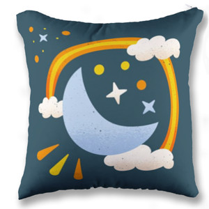 Bantal Moon And Rainbow