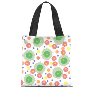 Tas Tote Fullprint Tas jinjing motif buah abstrak