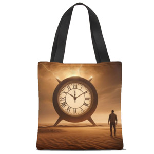 Tas Tote Fullprint Jam di padang pasir