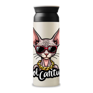 Botol Termos Tumbler Kucing Sphynx Cool Catitude Keren