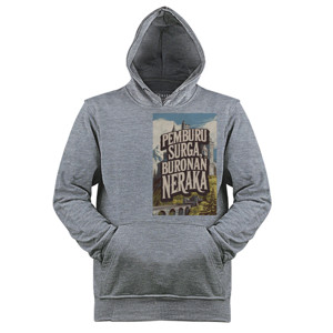 Jaket Hoodie kaos red mango katun