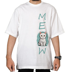 Kaos Oversize T-shirt Cat - MEOW