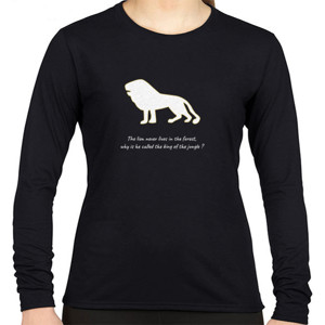 Kaos Lion Not King Of The Jungle Teks Putih