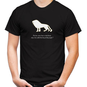 Kaos Lion Not King Of The Jungle Teks Putih