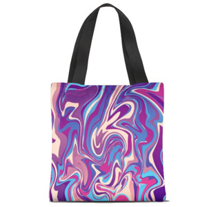 Tas Tote Fullprint Abstrak colorful motif