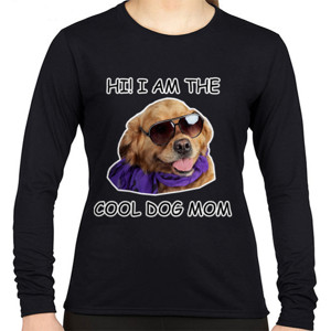 Kaos I am The Cool Dog Mom Black