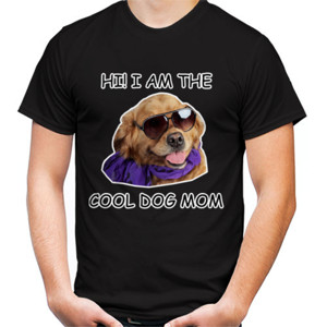 Kaos I am The Cool Dog Mom Black