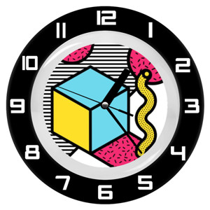 Jam Dinding Neo memphis background 1