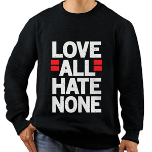 Jaket Sweater love all hate none jn63