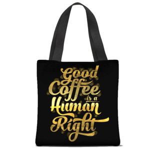 Tas Tote Fullprint good coffee is a human right