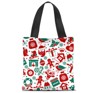 Tas Tote Fullprint Pattern Cute Natal