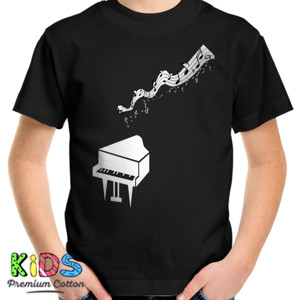 Kaos Kaos Motif Piano - Seri Alat Musik