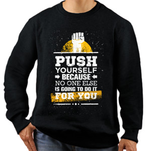 Jaket Sweater Kaos Gym - Push Yourself 2 (SBB45)