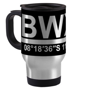 Travel Mug Kode IATA Bandara Blimbingsari Banyuwangi BWX