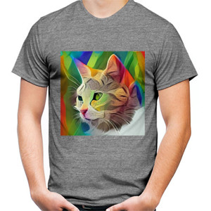 Kaos Kaos Wanita RedMango Kucing Warna-Warni