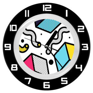 Jam Dinding Neo memphis background 2