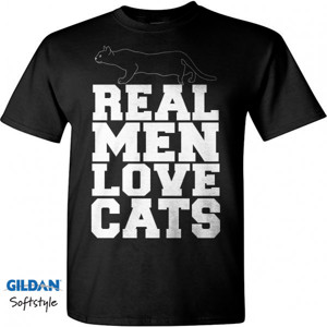 Kaos REAL MEN LOVE CATS