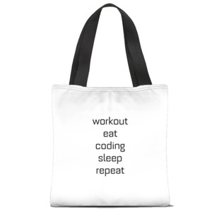 Tas Tote Fullprint Tote Bag Programmer-Coding