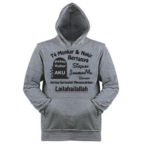 Jaket Hoodie Kaos Wanita Seri Pesan Alam Kubur #1