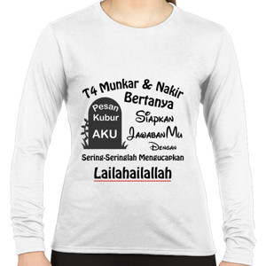 Kaos Kaos Wanita Seri Pesan Alam Kubur #1