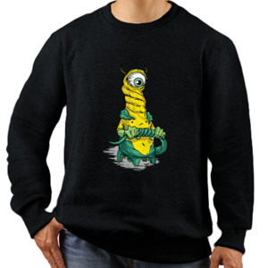 Jaket Sweater A yellow creature from outer space