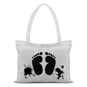 Tas Tote Kanvas Gambar Kaki