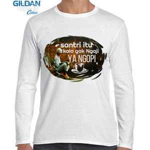 Kaos t-shirt santri ngopi