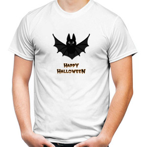 Kaos Happy Halloween Cute Bat Cartoon