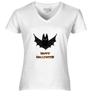 Kaos Happy Halloween Cute Bat Cartoon