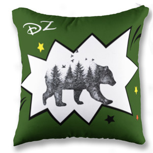 Bantal Bantal Sofa Motif Beruang Hutan
