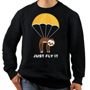 Jaket Sweater Parachuting Sloth