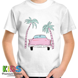 Kaos kaos palm beach pink car